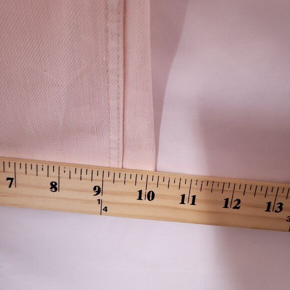 Rebecca Taylor Cropped Jeans 24 Pink High Rise Wide Leg - Picture 12 of 13